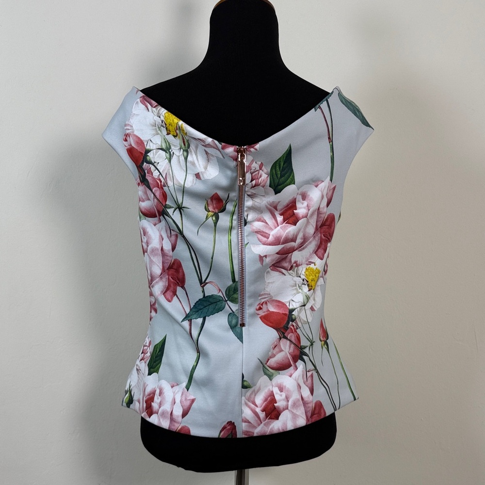 TED BAKER Floral Pink Sleeveless Top 2 - Picture 9 of 11